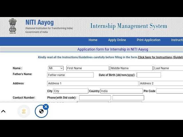 Niti Aayog Internship Apply