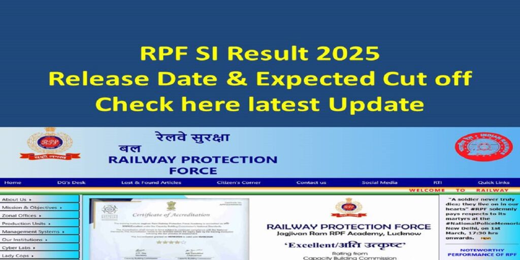RPF SI Result 2025